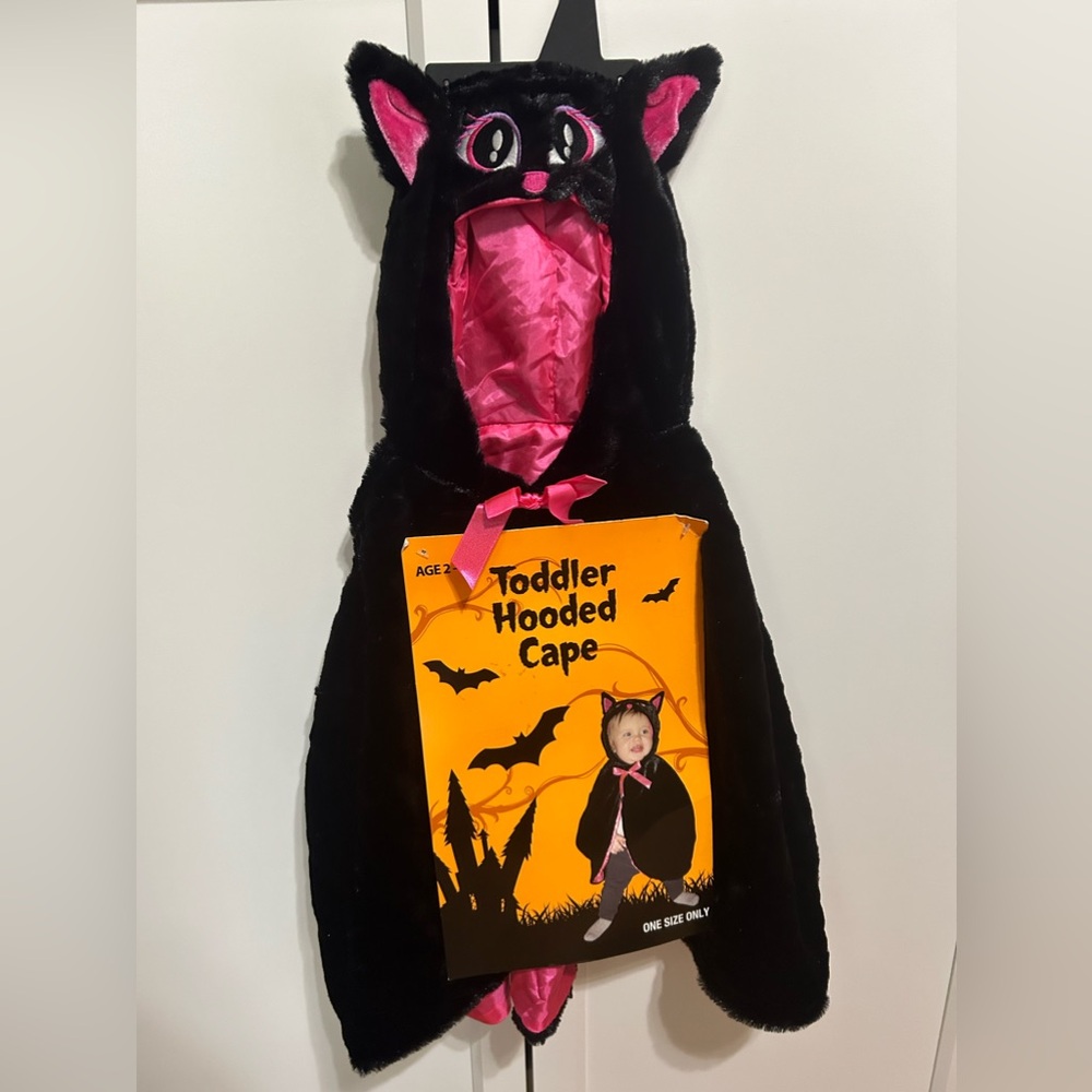 Toddler hooded cat cape